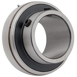 [1-Pack] UC210-32 Insert Bearing UC200 Series - 2 in Bore - 0.866 in Wide Inner Ring - 2.031 Spherical Outer Ring - 3.543 in Outer Diameter - Set Screw Locking Collar - Triple Lip Seal - Relubricable