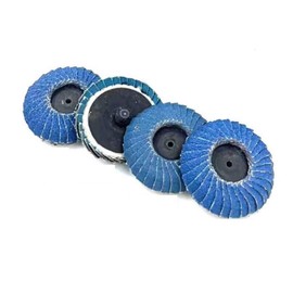 MiJunHD 2 inch 50mm Zirconia Curved Flap Discs, 4Pcs 80 Grit Abrasives Grinding Wheel for Cleaning Welds, Finishing Deburring of Irregular Surfaces