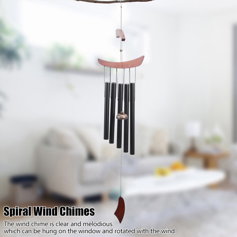 5 Tubes Metal Hanging Wind Chimes for Home Room Outdoor