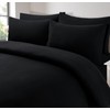 Brentfords Black Pillow Cases 2 Pack, Housewife Pillowcases Bed Pillow