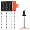 A-Premium 50PCS Aluminum & Steel Panel-Fuel Door Rivets Clips Retainer