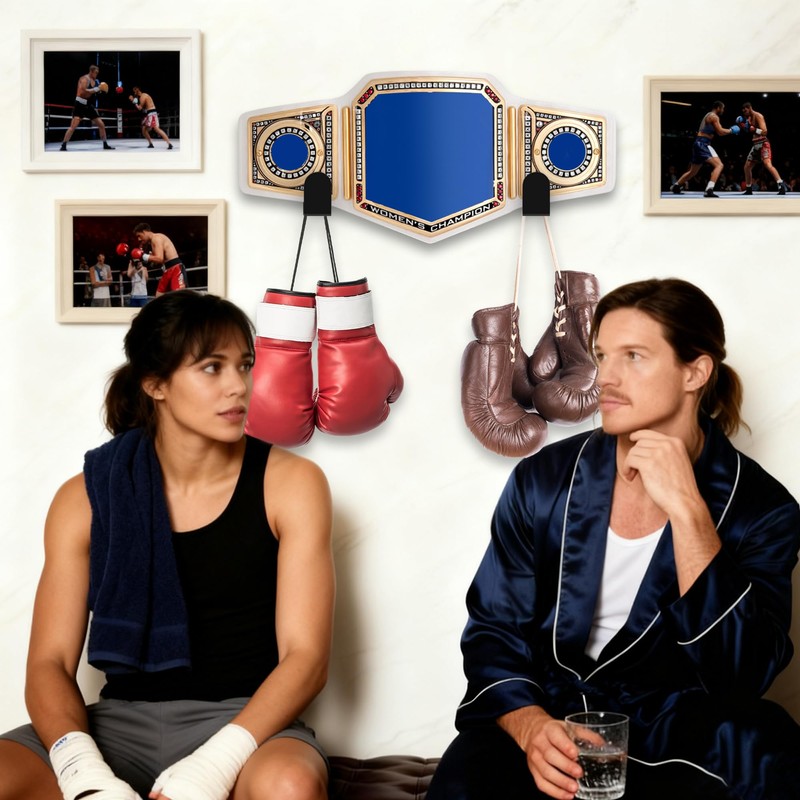 PrreDeACCE 2Pcs Wrestling Championship Belt Display Holder for Wall,Wrestling Championship