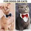 FloralGrace 2 Pieces Adjustable Cat and Dog Bow Tie, Adjustable