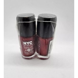 New York Color NYC Expert Last Nail Polish 261 RED ME THE NEWS 0.33oz (LOT OF 2)