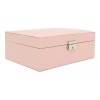 Exhivit Caja De Joyería, Organizador De Joyas Portátil Color Rosa