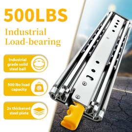 Heavy Duty Locking Drawer Slides Full Extension Runners with Lock 12 14 16 18 20 22 24 26 28 30 32 34 36 38 40 44 48 52 56 60 Inch Side Mount Rails for Drawer Capacity 423lb 1 Pair