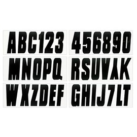 Hardline Products Series 350 Factory Matched 3-Inch Boat & PWC Registration Number Kit, Solid Black - BLK350EC | Hardline Products