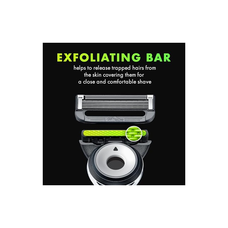 GilletteLabs with Exfoliating Bar Men’s Sharp White Edition Handle, 2