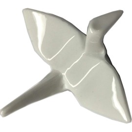 JapanBargain Set of 12 White Porcelain Chopstick Rest Origami Crane Shape 4818
