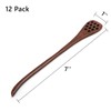 Cididu 12 Pack Wood Honey Dipper, Honey Spoon Sticks, Honey