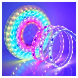 5M/16ft 12V 2811/16703 Pixel Addressable LED Strip Set (LED Strip + Controller + Power Supply) (IP68 Waterpoof Silicone Filled)