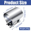 Dianrui 2PCS 2.5" Butt Joint Stainless Steel Clamp Band ,2.5"