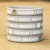 100 of Parkinson's Disease Awareness Bracelet Wristbands with Ribbon and