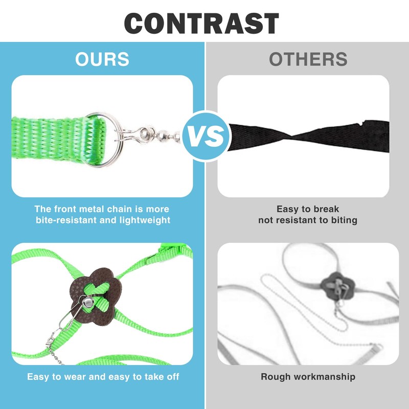 HOKABLE 2 Pack Adjustable Hamster Leash Harness for Harness for