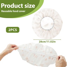 EIROVYA Food Cover for Bread Baking Accessories Proofing Basket Bread Proofing Foil Round Bowls Sourdough Cover Covers Elastic Accessories Food Keeping Hoods, Pack of 2, bronze