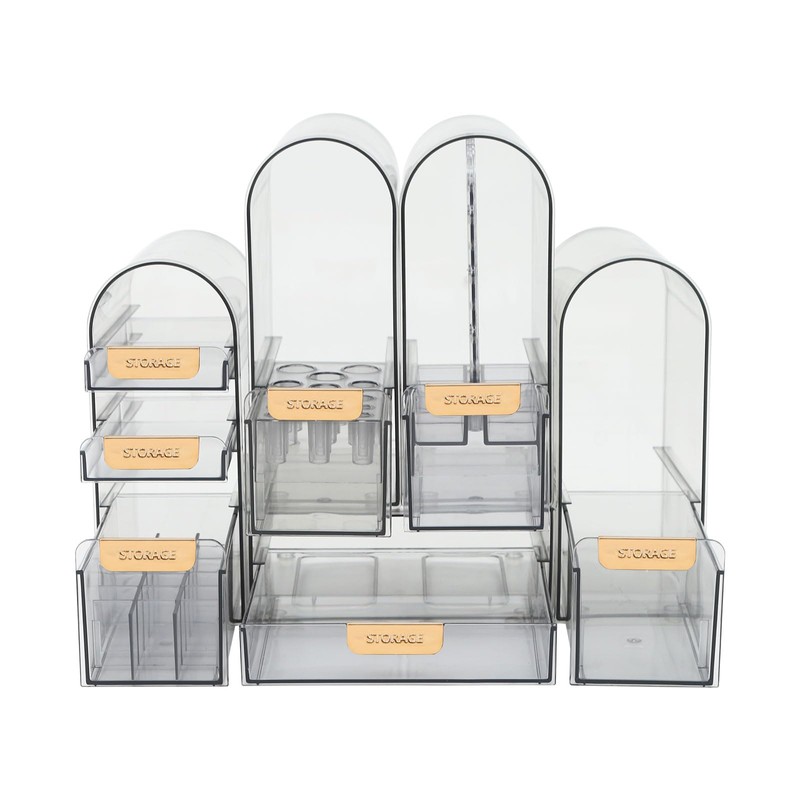 ILWorkTLs Countertop Makeup Organizer with Drawers,Stackable Cosmetic Organizers,Display Case for