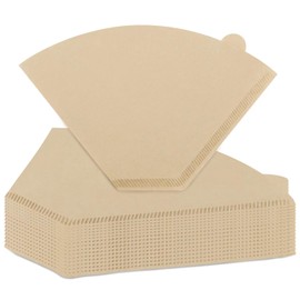 100 Pcs #4 Cone Coffee Filter, Disposable Natural Paper Filters 8-12 cup, Recyclable & Smoother Flavor Food-Grade Wood Pulp Reduce Environmental Impact(U104)