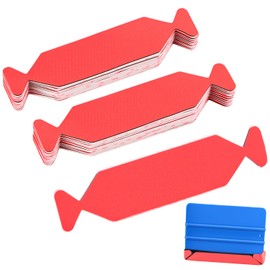 QWORK Vinyl Squeegee Buffer Tape, 20 Pack Self-Adhesive Felt for 4" Squeegee, Scratch-Free EVA Layer for Car Vinyl & Tint Tool