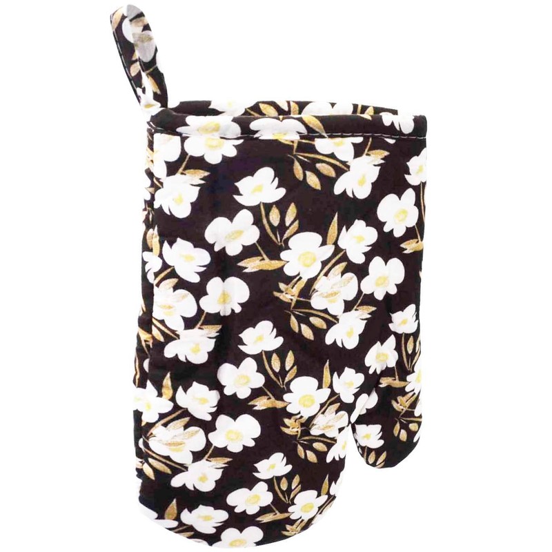Torne MTN-107 Pot Holder, Kitchen Mittens, Brown Flower, 10.0 x