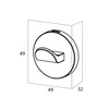 Tiger Noon Large Screw-On Hook, Stainless Steel Towel Hook, Colour: