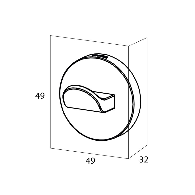 Tiger Noon Large Screw-On Hook, Stainless Steel Towel Hook, Colour: