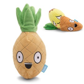 Bark Dog Toy Penny The Pineapple 2 in 1 Squeaky Plush Toy For Dogs, Rip & Reveal, Spiky Ball Core