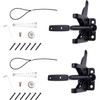 Pair of Black Self Locking Gate Latch Automatic Gravity Lever