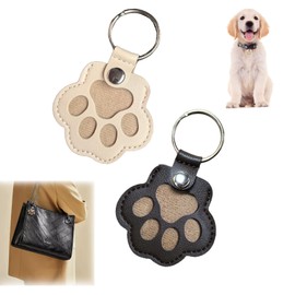 Kumoi Pet Hair Case, Set of 2, Beige and Dark Curry, Pet Memorial, Photo Holder, Amulet, Paw Shape, Cat, Beard Case, Dog, Cat, Small Animal, Carry, Key Holder, Memorial Goods, Cute, beige and dark