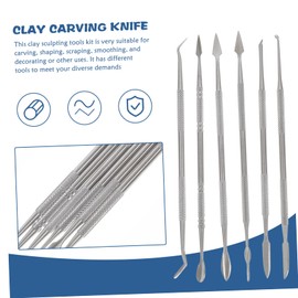 TEHAUX 6pcs Clay Clay Earring Cutters Polymer Clay Modeling Clay Kit Clay Tools Clay Cutters Clay Beads Air Dry Clay Sculpting Kit Clay Press Machine Stainless Steel Silver