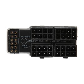 ATX 4 8P Up Angled Adapter 32P To 16P 600W 12V HPWR Plug and Play Graphics Card Power Adapter Board for Desktop Silver