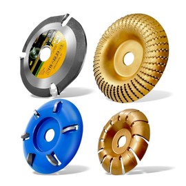 Upgraded 4 1/2 Inch Wood Carving Disc for Angle Grinder - High-Performance Grinding Wheel & Shaping Disc with 5/8 & 7/8 Arbor - Perfect for Wood Cutting, Shaping, and Carving Tools