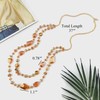 Bocar 2 Layer Long Beaded Necklace Crystal Beads Strand Fashion
