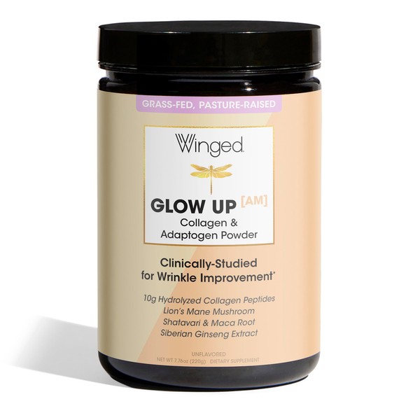 Winged Wellness Winged Wellness Glow Up AM Collagen Peptide Powder