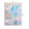 Lashes4today 100Pcs Iridescent Zip Bags Cosmetic Plastic Laser Holographic Zipper