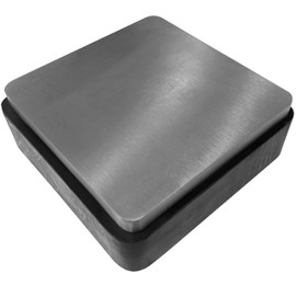 4" RUBBER/STEEL BLOCK : Solid Dapping Doming Bench Anvil 100x100x35mm Craft Tool (1050)