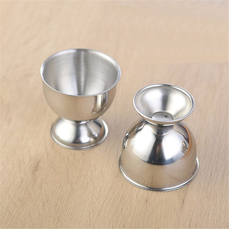 REOVE Egg Cups Set Stainless Steel Soft Boiled Egg Cups