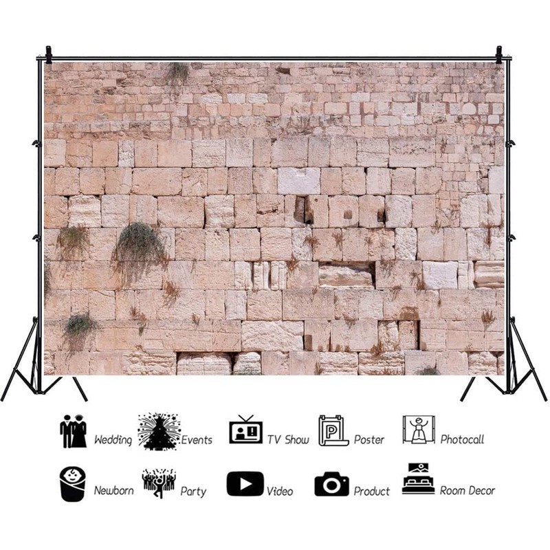 CSFOTO 15x10ft Western Wall Backdrop Ancient Jerusalem Photo Background Jerusalem