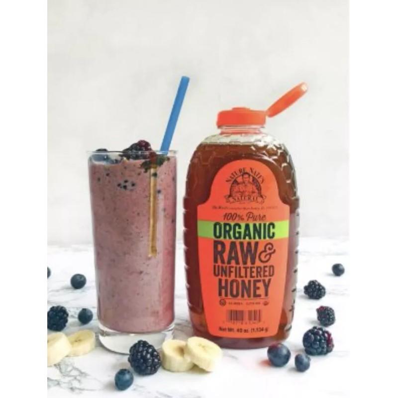 Nature Nate's 100% Organic Pure Raw & Unfiltered Honey 40