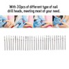 10Pcs Nail Art Drill Kit, 30 /Set Diamond Grinding Head