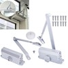 TINVHY 2 Pack Commercial Door Closer Aluminium Finish,Dual Valve, Surface