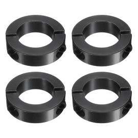 sourcing map 4Pcs Double Split Shaft Collar, 35mm Bore One Piece Clamping Collar 57mm OD 15mm Thickness Black Oxide Lock Collar Clamp with Set Screws (1035 Steel)