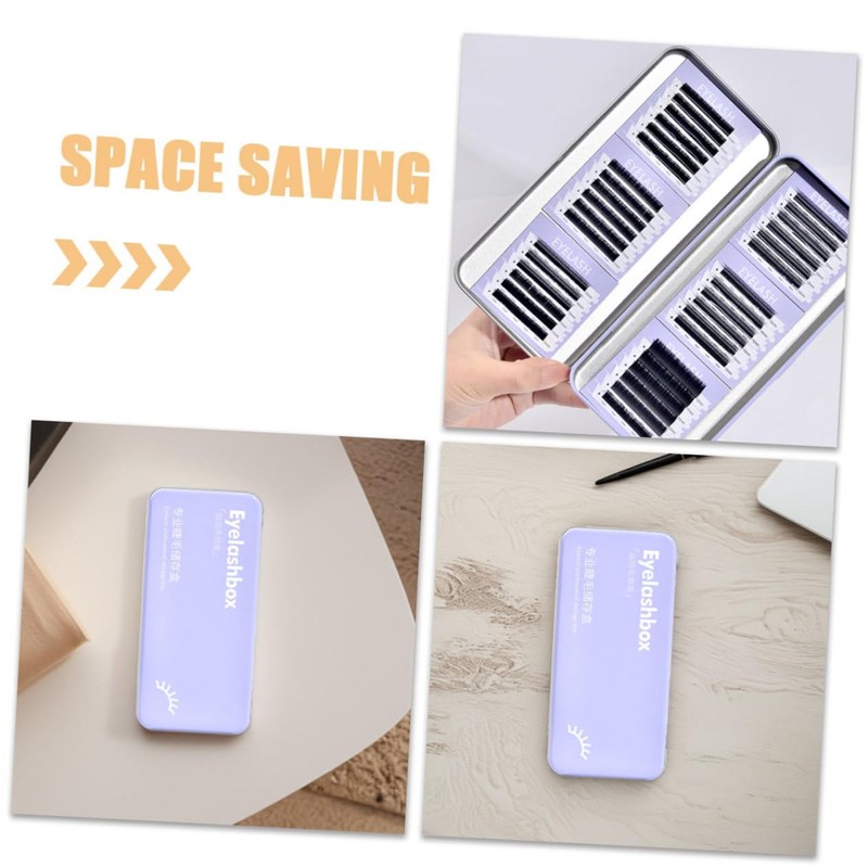 WOONEKY 1set False Eyelash Organizer Case Kit Eyelash Storage Box