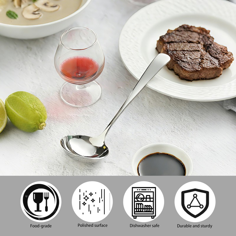 Small Ladle for Serving, 7.8 Inch 18/10 Stainless Steel Mini