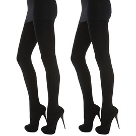 Undercover 2 Pack Ladies 300 Denier Appearance Thermal Tights Black Large