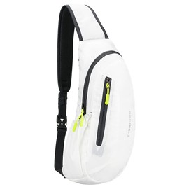 Gisdanchz Sling Backpack Rucksack Bag for Women, Small Rucksack Back Pack Waterproof Lightweight Sports Sling Bag Travel Purse for Men Women Crossbody One Strap Side Bag Shoulder Chest Bag, White