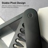 2-in-1 Men's Protable Folding Pocket Comb - Black, Fine &