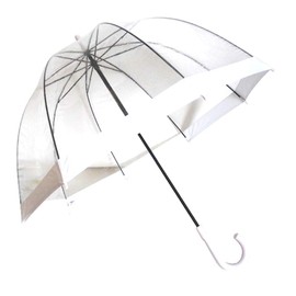 Vista International 9200W Clear Bubble Umbrella/White Border
