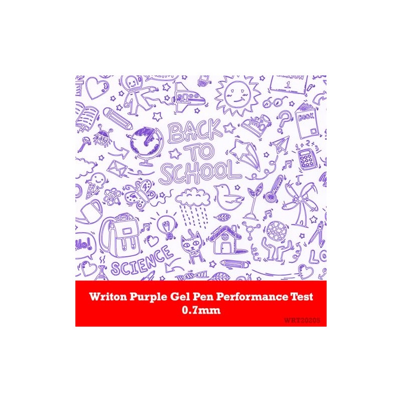 Writon Retractable Gel Pens, Comfort Barrel, 0.7mm Fine Point, Purple