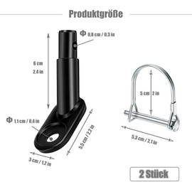 Bicycle Towing Hitch 2 Pieces Bicycle Trailer Coupling with Locking Pin, Towing Hitch Adapter Universal Traction Head