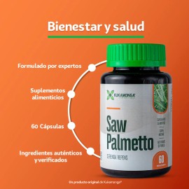 Kit 3 Saw Palmetto Apoyo Prosttico Natural 60 Cpsulas Sin Sabor